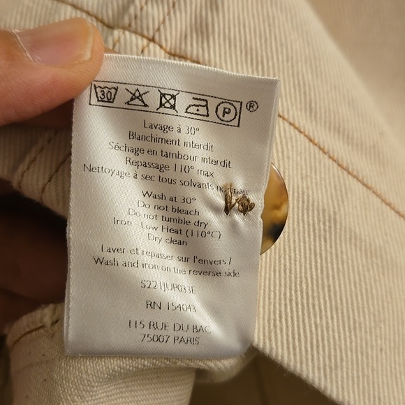 Sezane Jelena Ecru 100% Cotton Short Skirt - Picture 7 of 8